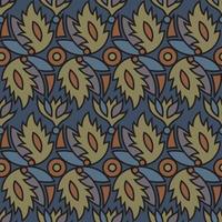 Art Nouveau vintage seamless pattern with decorative leaves vector