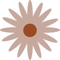 Flower in retro groovy style. Simple vector icon