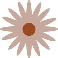 Flower in retro groovy style. Simple vector icon