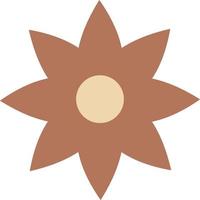 Flower in retro groovy style. Simple vector icon