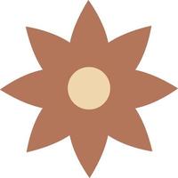 Flower in retro groovy style. Simple vector icon