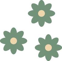 Flower in retro groovy style. Simple vector icon