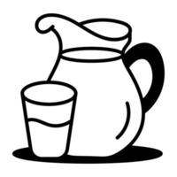 Trendy Juice Jug vector