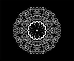 lujo mandala oriental en oscuro antecedentes. vector