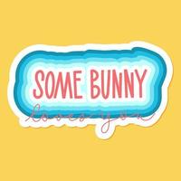 Joyful Happy Easter hand-drawn lettering for greeting cards, social media posts, stickers. Colorful candy pastels spring vector illustration in flat style.