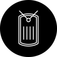 Army Dog Tag Vector Icon Style