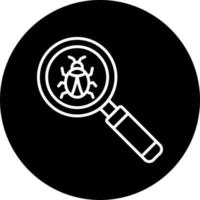 Bug Search Vector Icon Style