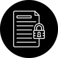 Document Locked Vector Icon Style