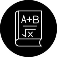 álgebra libro vector icono estilo