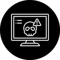 Computer Hacked Vector Icon Style