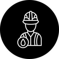 Oil Worker Vector Icon Style