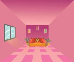 One Point Perspective Room vector