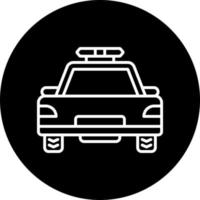 policía coche vector icono estilo