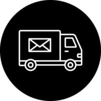 Mail Truck Vector Icon Style