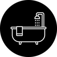 Bath Tub Vector Icon Style
