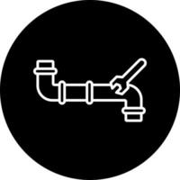 Pipe Fixing Vector Icon Style