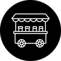 Toffee Apple Stall Vector Icon Style