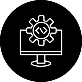 Code Settings Vector Icon Style