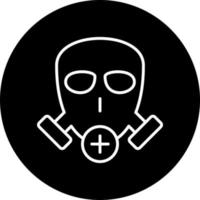 Gas Mask Vector Icon Style