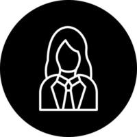 Lady Lawyer Vector Icon Style