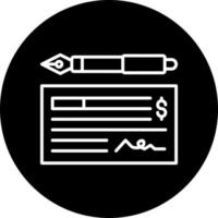 cheque vector icono estilo