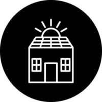 solar casa vector icono estilo
