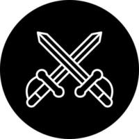 two swords Vector Icon Style