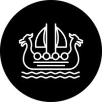 viking ship Vector Icon Style