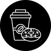 café rosquilla vector icono estilo