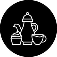 afternoon tea Vector Icon Style