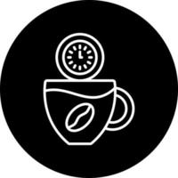 café hora vector icono estilo