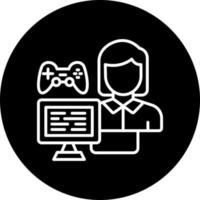 Game Modder Female Vector Icon Style