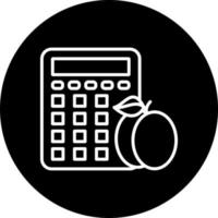 caloría calculadora vector icono estilo