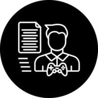 Game Script Writer Male Vector Icon Style