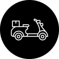 Delivery Bike Vector Icon Style