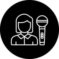 journalist female Vector Icon Style