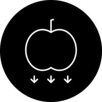 Falling Apple Vector Icon Style