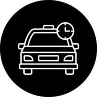 Busy Taxi Vector Icon Style