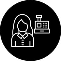 cashier female Vector Icon Style