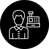 cashier male Vector Icon Style