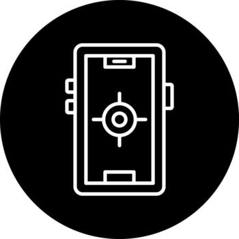 GPS fijo vector icono estilo