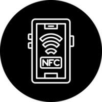 nfc vector icono estilo