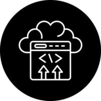 cloud deployment Vector Icon Style