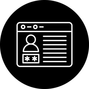 browser password Vector Icon Style