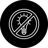 no incandescent light b Vector Icon Style