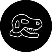 dinosaurio fósil vector icono estilo