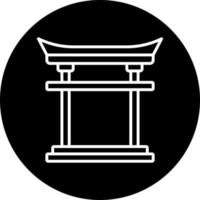 Torii Gate Vector Icon Style