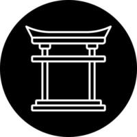 Torii Gate Vector Icon Style