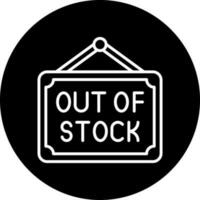 out of stock Vector Icon Style