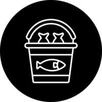 fish bucket Vector Icon Style